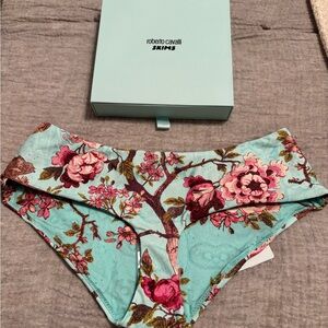 Skims Roberto Cavalli Fagianella Print Floral Bikini Bottoms